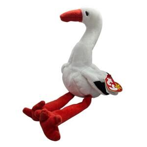 Vintage Ty Beanie Baby Stilts the Stork 1998 Retired Style 4221 Rare Tag Error